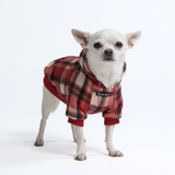 Red Plaid Hoodie||size:S