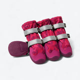 Stivali per cani Flex Shell resistenti all'acqua - Camo Fucsia