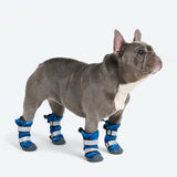 Stivaletti da pioggia per cani, Scarpette impermeabili per cani - Camo Blu