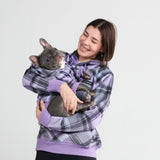 Maglione Plaid per Umani - Quadretti viola