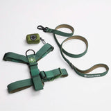 Set di imbracatura per cani Comfort Control No-Pull - Verde Militare