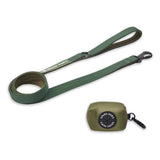 Set Guinzaglio e Porta Sacchetti - Verde Militare