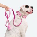 Set guinzaglio e porta sacchetti per escrementi - Rosa