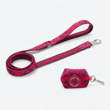 Set guinzaglio e porta sacchetti per escrementi - Camo Fucsia