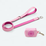 Set guinzaglio e porta sacchetti per escrementi - Rosa