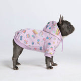 Felpa con cappuccio per cani Good Vibes - Viola