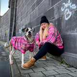 Maglione Plaid per Umani - Quadretti rosa