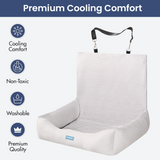 Frostcore™ Letto Rinfrescante per Auto per Cani - Waffle Grey