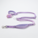 Guinzaglio multifunzione 4-in-1 a mani libere e porta-sacchetti – Lilla