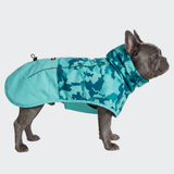 Dog Raincoat - Camo Teal||size:L,XL