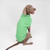 Maglione a trecce per can - Verde menta