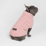 Maglione a trecce per can - Rosa