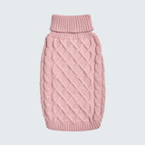 Maglione a trecce per can - Rosa