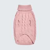 Maglione a trecce per can - Rosa