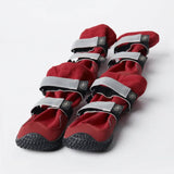 Stivali per cani resistenti all'acqua con struttura flessibile - Rosso
