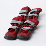 Stivali per cani resistenti all'acqua con struttura flessibile - Rosso