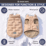 Beige Thermosonic Winter Jacket||size:S,M,L,XL,2XL,3XL,4XL