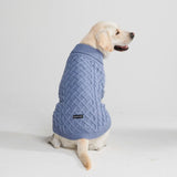 Maglione a trecce per can - Blu
