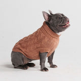 Maglione a trecce per can - Marrone