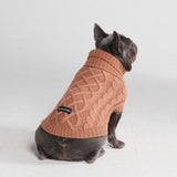 Maglione a trecce per can - Marrone