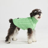 Maglione a trecce per can - Verde menta