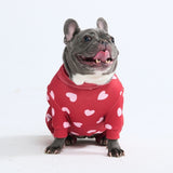Pigiama per Cani - Cuori Rossi