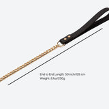 Guinzaglio per Cani a Maglie Cubane in Oro