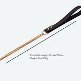 Guinzaglio per Cani a Maglie Cubane in Oro