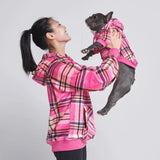 Maglione Plaid per Umani - Quadretti rosa