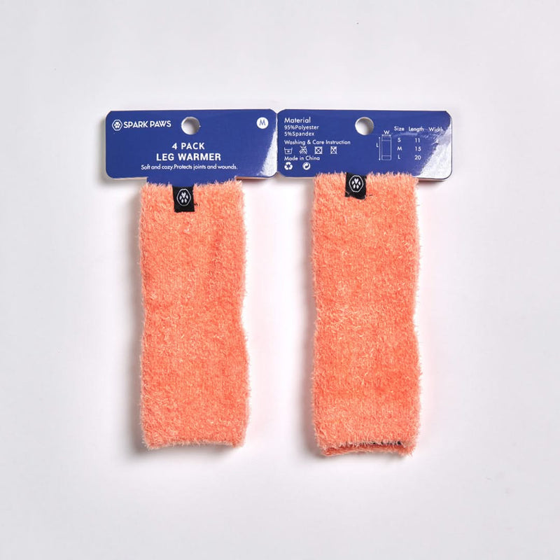 Manicotti Riscaldanti in Pile Elasticizzato per Gambe - Arancione