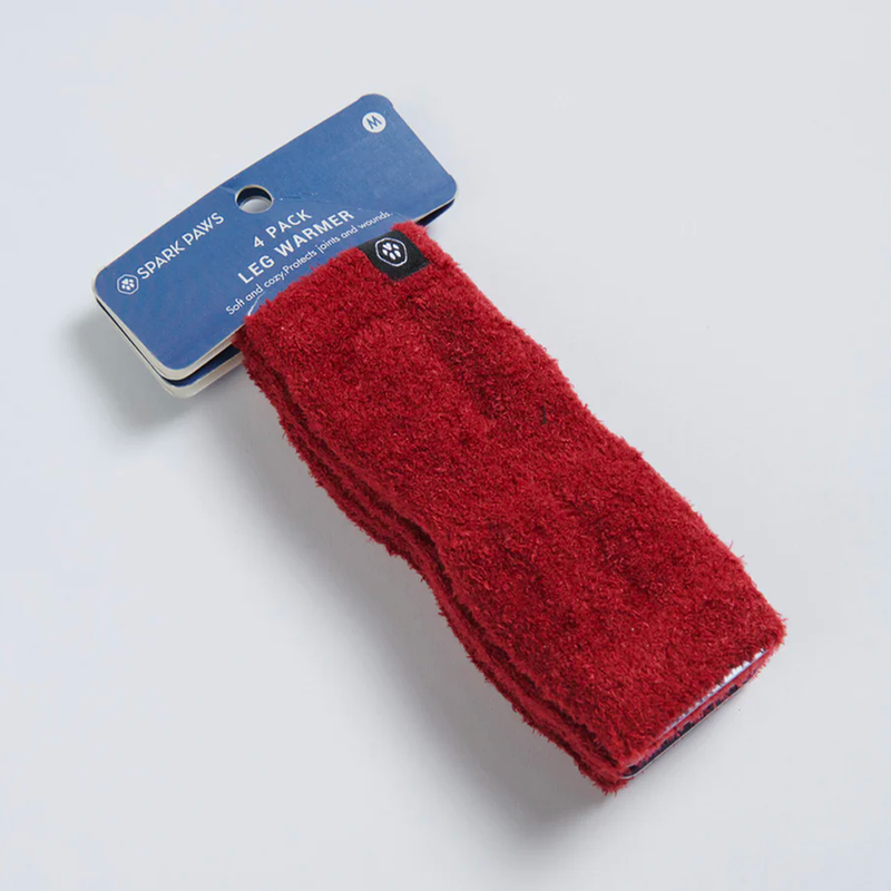 Leg Warmer and Earmuff Protector Set - Red