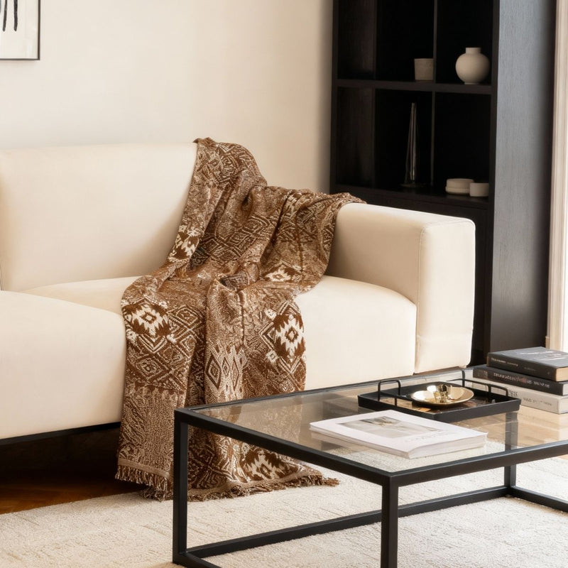 Copridivano – Marrone Boho Rustico