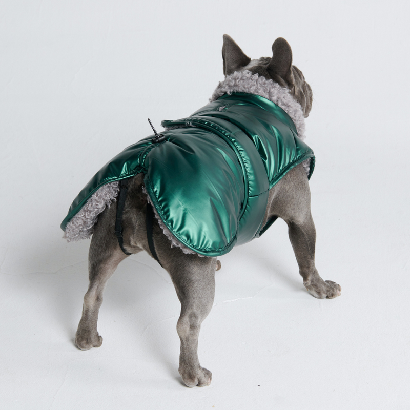 Giacca invernale a scivolo - Verde Metallico