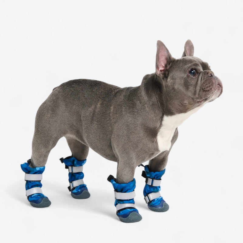 Stivali per cani Flex Shell resistenti all'acqua - Camo Blu