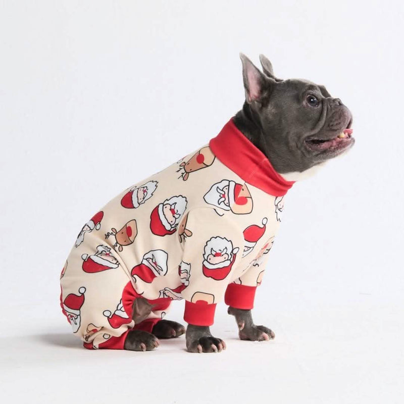 Pigiama di Natale per cane - Babbo Natale e Rodolfo