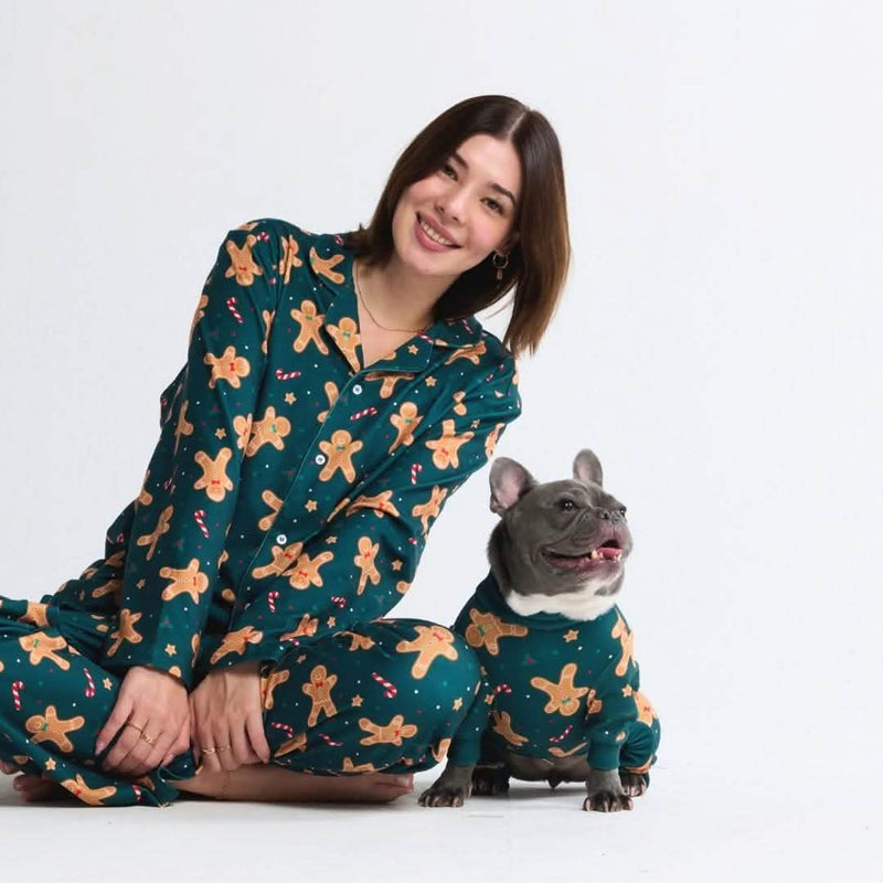 Pigiama di Natale per cane - Omino di pan di zenzero