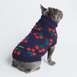 Maglione per cane lavorato a maglia - Ciliegie