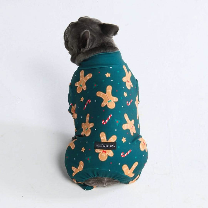 Pigiama di Natale per cane - Omino di pan di zenzero