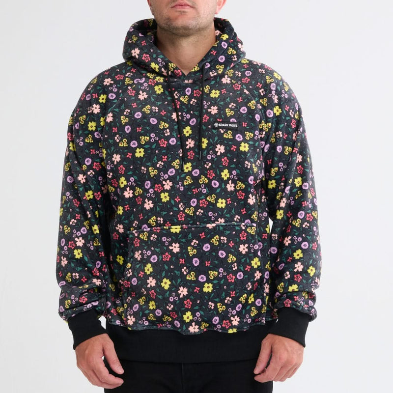 Felpa Vintage Flower per Umano - Nero
