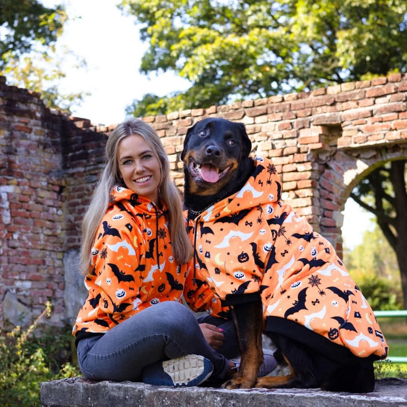 Felpa con cappuccio per cani di Halloween - Arancione