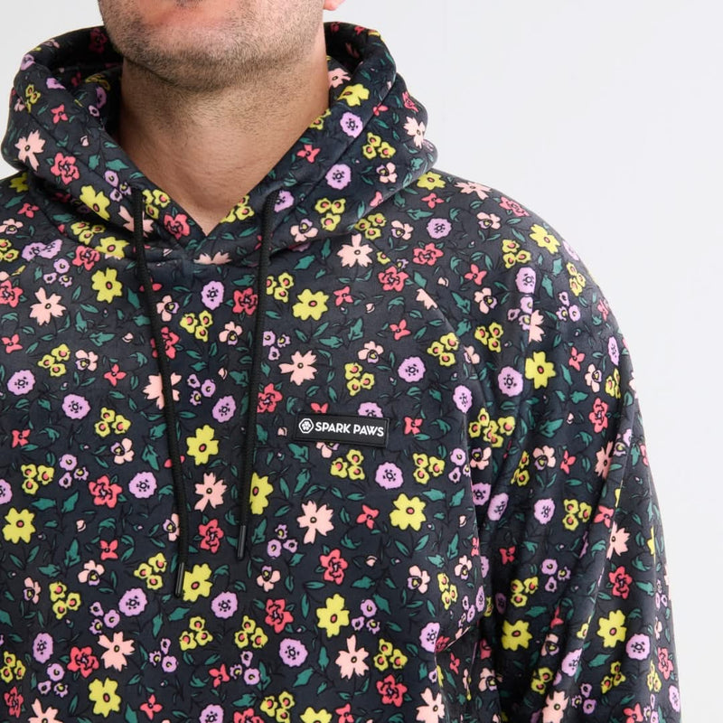 Felpa Vintage Flower per Umano - Nero