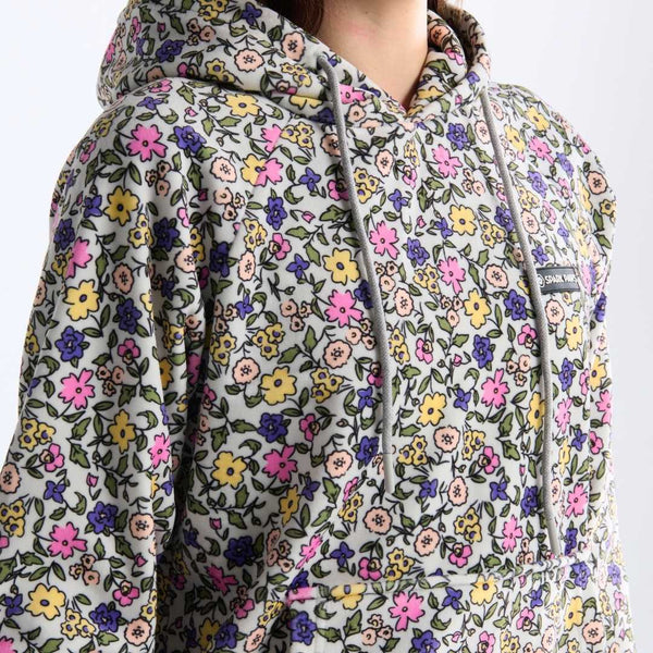 Felpa Vintage Flower per Umano - Grigio Chiaro