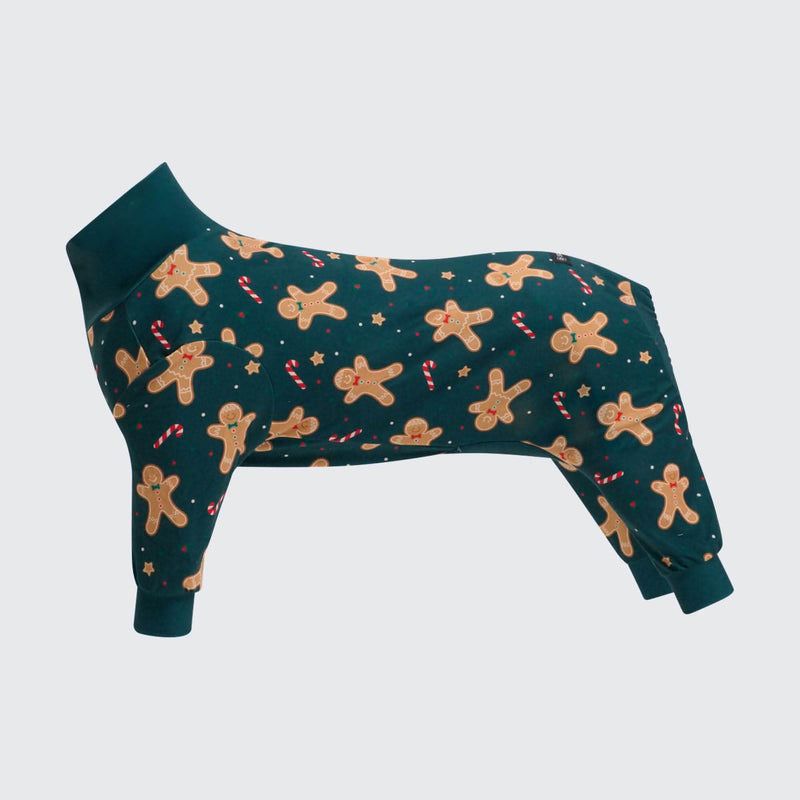 Pigiama di Natale per cane - Omino di pan di zenzero
