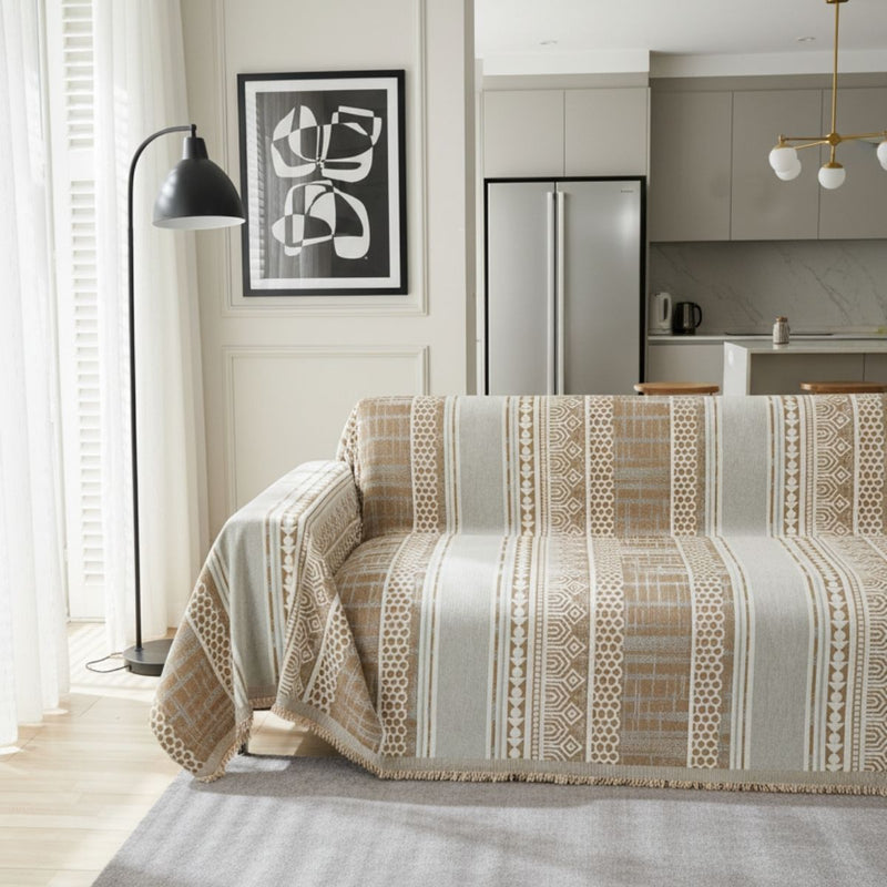 Copridivano – Beige Mosaico Moderno