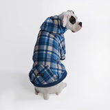 Felpa con Cappuccio per Cani Plaid Blu