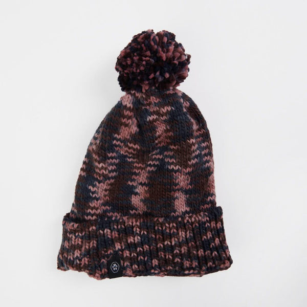 Cappello con pompon umano - Castagna