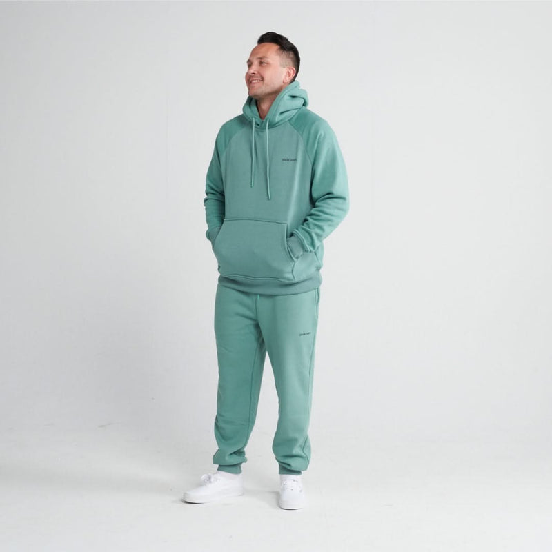 Felpa con cappuccio Essential Human - Verde acqua