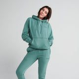 Felpa con cappuccio Essential Human - Verde acqua