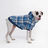 Felpa con Cappuccio per Cani Plaid Blu