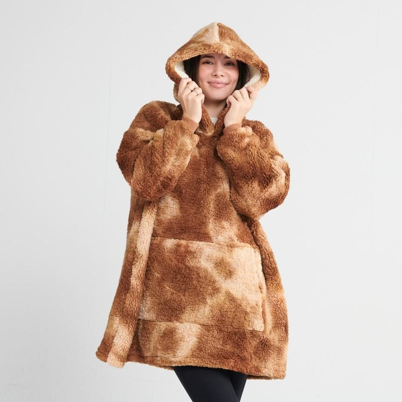 Fluffdreams™ Felpa con cappuccio umana oversize - Moka